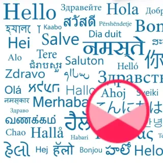 Hello in many languages, from a multilingual website builder